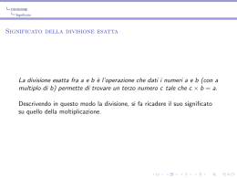 divisione LM - Dipartimento di Matematica e Fisica