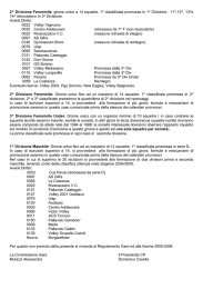 2^ Divisione Femminile: girone unico a 14 squadre, 1