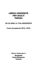 libretti - Università Adulti Faenza