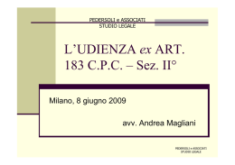 slide lezione udienza art. 183 cpc