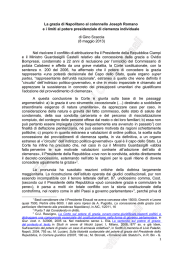 La grazia di Napolitano al colonnello Joseph Romano e i limiti al