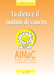 La dieta e il malato di cancro