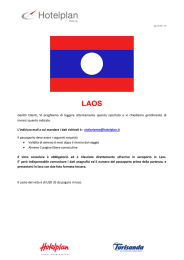 Visto Laos - Hotelplan Italia