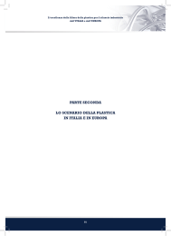 PARTE SECONDA LO SCENARIO DELLA PLASTICA IN ITALIA E IN