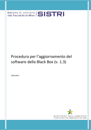 Procedura per l`aggiornamento del software della Black Box