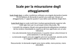 Scale per la misurazione degli atteggiamenti