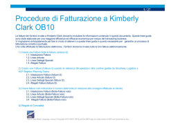 Procedure di Fatturazione a Kimberly Clark OB10