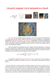 Un ponte sospeso tra la matematica e Gaudì