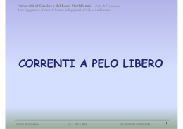 correnti a pelo libero - Università degli Studi di Cassino