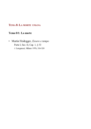 Tema 8/1: La morte • Martin Heidegger, Essere e tempo