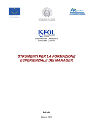 strumenti per la formazione esperienziale dei manager