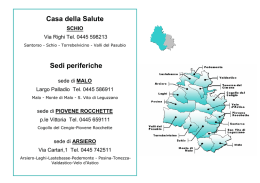 Sedi di Distretto Socio Sanitario SCHIO