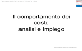 Il comportamento dei costi: analisi e impiego