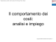 Il comportamento dei costi: analisi e impiego