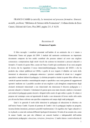 FRANCO CAMBI (a cura di), Le intenzioni nel processo formativo