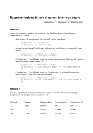 Rappresentazione binaria di numeri interi con segno