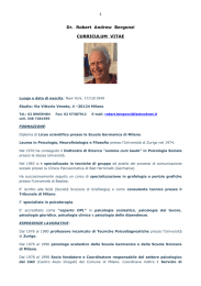 Dr. Robert Andrew Bergonzi CURRICULUM VITAE