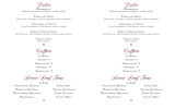 La Storia Cocktail Aperitivo Menu