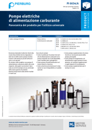 Pompe elettriche di alimentazione carburante