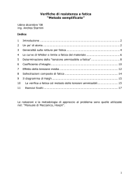 Verifiche di resistenza a fatica &ldquo;Metodo semplificato&rdquo;