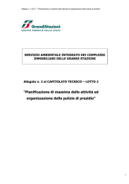 “Pianificazione di massima delle attività ed organizzazione delle