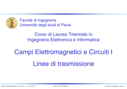 Linee di trasmissione - Università degli studi di Pavia