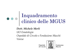 Inquadramento clinico delle MGUS