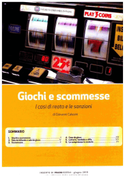 Giochi e scommesse: Vademecum polizia moderna