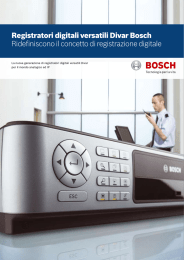 Registratori digitali versatili Divar Bosch Ridefiniscono il concetto di