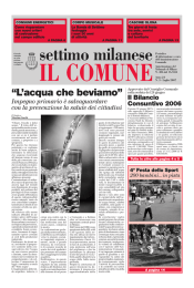 “L`acqua che beviamo” - Comune di Settimo Milanese