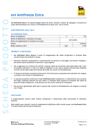 ENI Antifreeze Extra - Scheda tecnica