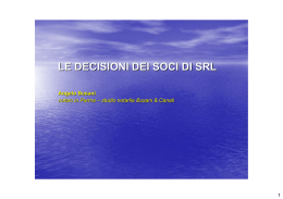 le decisioni dei soci di srl - Studio notarile Busani Milano