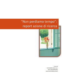 “Non perdiamo tempo”: report azione di ricerca
