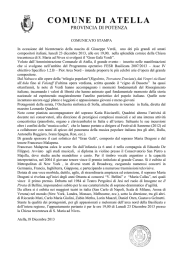 comunicato stampa - Comune di Atella