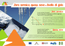 Zero termico, quota neve e livello di gelo