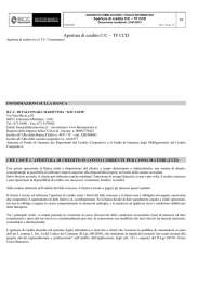 Apertura di credito C/C &minus; TF CCD