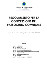 regolamento per la concessione del patrocinio comunale