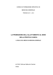 LA PROMOZIONE DELL`ALLATTAMENTO AL SENO NELLA