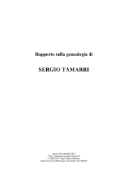 Rapporto genealogia TAMARRI