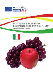 Le parole della vite e della frutta: piccolo vocabolario dei termini per