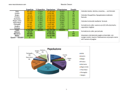 Esercizio excel: densità popolazione