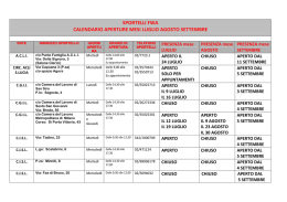 sportelli fwa calendario aperture mesi luglio agosto settembre