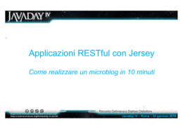 Applicazioni RESTful con Jersey