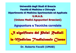 Il significato dei Polsi Radiali in Medicina Tradizionale