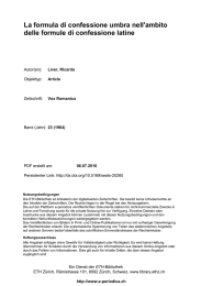 La formula di confessione umbra nell`ambito delle - E