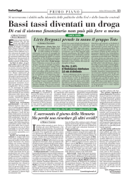 Bassi tassi diventati un droga