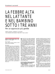 LA FEBBRE ALTA NEL LAT TANTE E NEL BAMBINO SOTTO I TRE