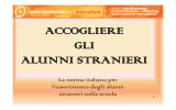 La norma italiana per l`inserimento degli alunni stranieri nella scuola