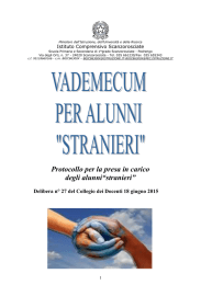 Vademecum alunni stranieri