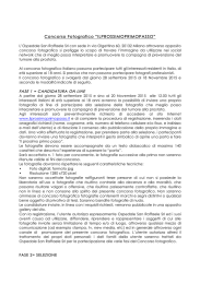 Concorso Fotografico “ILPROSSIMOPRIMOPASSO”